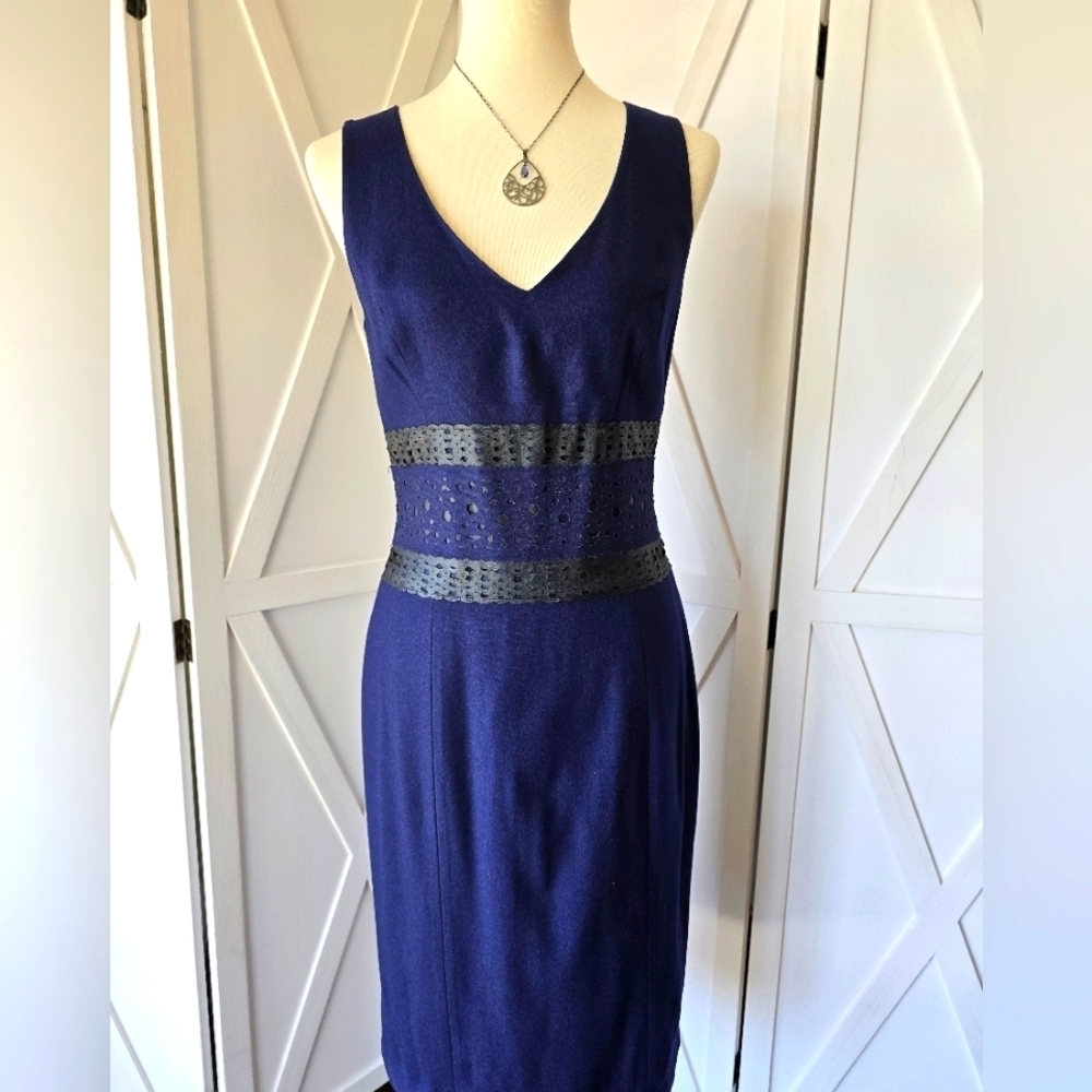 Susana Monaco Vintage Navy Wool Dress